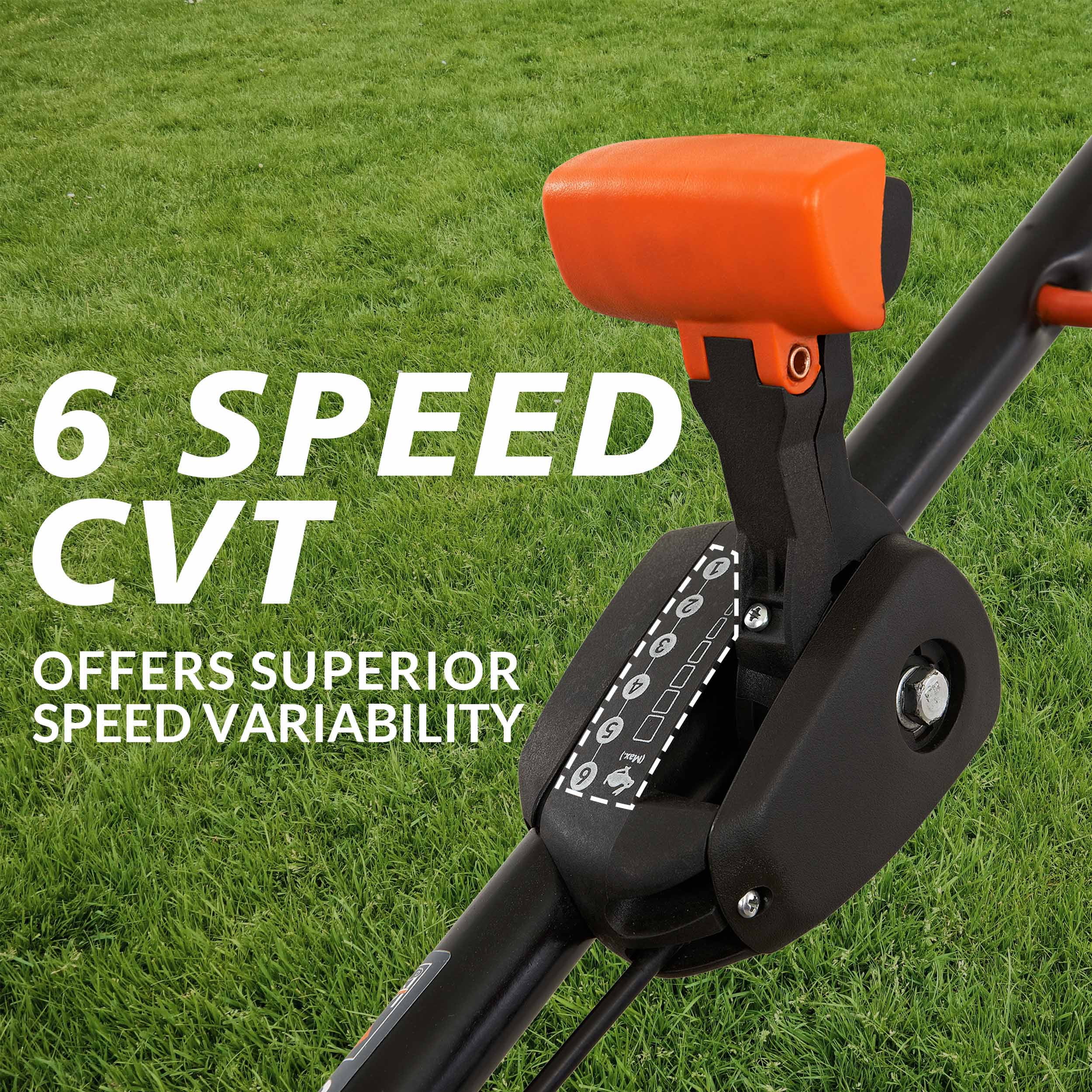 Yard Max 22 in. 201cc SELECT PACE 6 Speed CVT High Wheel RWD 3-in-1 Gas Walk Behind Self Propelled Lawn Mower