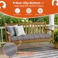 thumbnail image 2 of ROFIEJOX 4-Inch Tufted Patio Bench Cushion, 36" x 14", Non-Slip Outdoor Seat Pad for Porch Swing and Garden Furniture, Gray, 2 of 7
