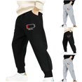 thumbnail image 4 of Odeerbi 8-15 Años Niños Algodón Pantalones de Deporte Deportivo Entrenamiento Pantalones de Jogger Lindos Joggers Informales Impresos, 4 of 4