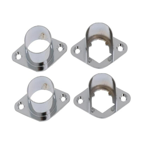 2Pair 25mm Diameter Recess Brackets Curtain Rods Support Accessory Hardware