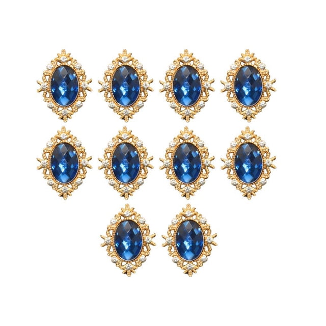 10 piezas de adornos de diamantes de imitación de cristal con parte trasera plana para hacer tarjetas, fundas de teléfono, Decoden 30x25mm