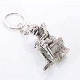 thumbnail image 3 of 4pcs Skeleton Skull Sitting on The Toilet Keyring Bag Pendant Car Key Decor Xmas, 3 of 3