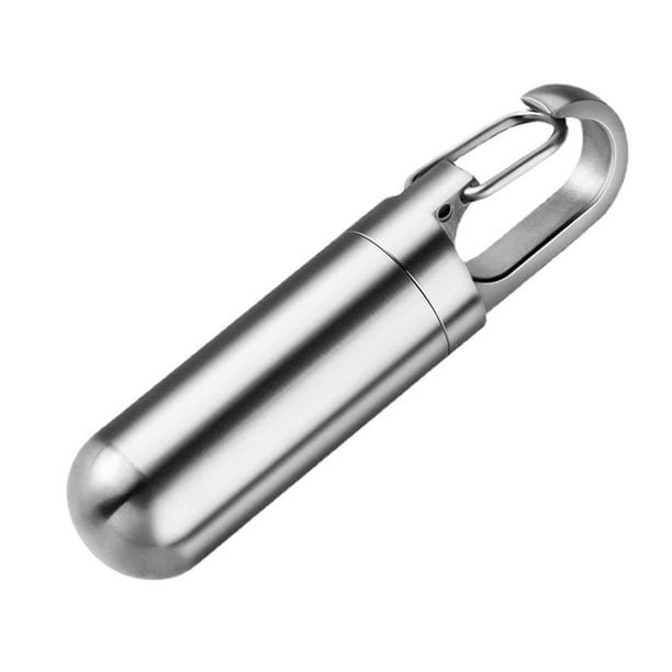 XWSHYW Contenedores de Almacenamiento Compartimento Sellado de Acero Inoxidable, Caja Pequeña Portátil, Compartimento de Almacenamiento con Hebilla Colgante