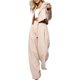 thumbnail image 3 of Conjunto de Dos Piezas para Mujer: Blazer Corto, Chaqueta y Pantalón de Trabajo de Cintura Alta y Pierna . Albaricoque S, 3 of 10