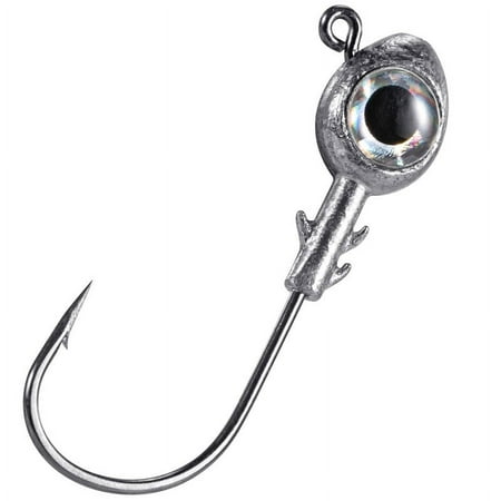 Dr.Fish 10 Pack Fishing Jig Heads for Bass 3D Big Eyes Hooks Crappie Saltwater 1/2oz White Eye