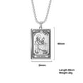 thumbnail image 4 of TEAMER Skeleton Tarot Card Necklace Stainless Steel Amulet Marigold Tarot Card Major Arcana Necklaces for Women Men, 4 of 4