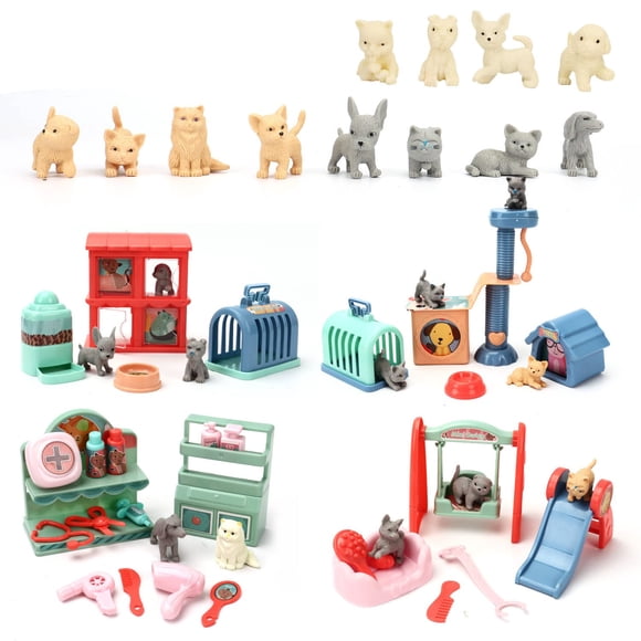 Pretend Play Toy BananMelonBM 42 piezas para peluqueria de mascotas para niños