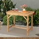 thumbnail image 2 of Costway Mesa de Comedor de Madera de Abeto para Exteriores, Mesa de Comedor para Patio con Agujero para Sombrilla de 4 cm para 4-6 Personas, Mesa al Aire Libre para Césped, Patio, Jardín, Interior, 2 of 5