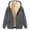 Dark Gray, variant on Uaswgudfs Women's Fleece-Lined Fall/Winter Hooded Jacket: Zip Closure w/ Heart Print & Functional Pockets