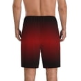 thumbnail image 3 of Kdxio Red Geometric Print Mens Sleep Shorts Bottoms Soft Comfy Pajama Wear Pants with Drawstring Pockets, 3 of 7