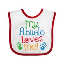 Inktastic My Abuelo Loves Me Boys or Girls Baby Bib