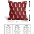 thumbnail image 3 of Dark Red Christmas Pillow Covers 16x16 Set of 2 Xmas Tree Rustic Style Winter Print Decorative Outdoor Pillowcases Holiday Decorations Throw Cushion Case Decor for Couch Sofa Bed, 3 of 5
