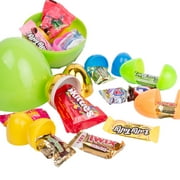 8 Pack Premium Candy Filled Plastic Easter Eggs in 6" Egg Container Gift