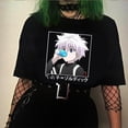 thumbnail image 3 of Las señoras t-shirt tops kawaii hunter x hunter t-shirt killua zoldyck camiseta slim anime manga camiseta impresa mujerespangjing, 3 of 4