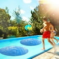 thumbnail image 6 of Round Pool Cover 9.5ft Solar Cover for Above Ground Pools Stock Tank Protector Hot Tub Accessories Waterproof Dustproof Foldable Sun Rain Protection Outdoor, 6 of 8