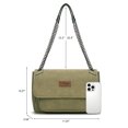 thumbnail image 4 of Wrangler Shoulder Bag for Women Retro Purses and Handbags Crossbody Bags with Chain Strap, Green, 4 of 8