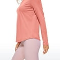 thumbnail image 4 of LNGOOR CRZ YOGA Automne Hiver Coton Pima Entraînement Chandails à Manches Longues pour Femmes Athlétique Col Rond YOGA Hauts Décontractés T-Shirt Uni, 4 of 7