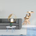 thumbnail image 2 of Estatua de bola de cristal,Estatuas de bolas de cristal para decoración del hogar,escritorio,interior,Estatua,Estatua Bandeja para servir Decoración del hogar Artesanías,Escultura de resina, 2 of 8