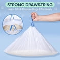 thumbnail image 4 of 160 Count  Litter Box Liners Compatible with Litter Robot 3 & 4,  Litter Liners for Automatic Litter Box, 10-12 Gallon Heavy Duty  Bags with Drawstrings, 25.19" x 15.7", 4 of 6