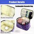 thumbnail image 6 of Vocoste Makeup Bag Cosmetic Travel Bag Case Large Makeup Bag with Mirror Make Up Brush Organizer Bag Purple, 6 of 7