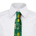 thumbnail image 2 of Exotic Necktie, Doodle Pineapples and Leaves, Dress Tie, 3.7", Green Multicolor, by Ambesonne, 2 of 3