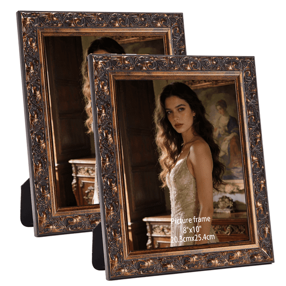 8x10 Picture Frames Set of 2, Brown