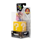 Super Mario Bros Movie Mini Princess Peach Action Figure, with Question Block (1.25)