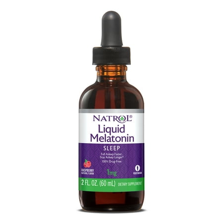 Natrol Liquid Melatonin SLEEP, Fall Asleep Faster, Stay Asleep longer, 100% Drug-Free, Vegeterian - Liquid Bery