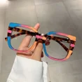 thumbnail image 3 of New Minimalist Anti Blue Light Glasses Leopard Print Frame Flat Glasses Square AC Anti Blue Light Computer Glasses F, 3 of 6