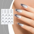 thumbnail image 1 of Pegatinas para uñas para decoración de uñas, pegatinas para uñas para mujeres, pegatinas francesas con degradado, pegatinas de sonrisa en forma de media luna, arcos de líneas francesas finas, adornos, 1 of 5