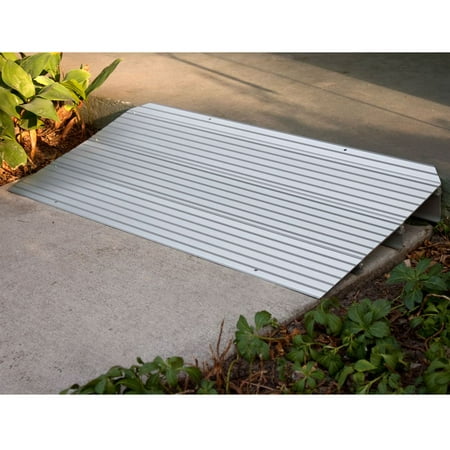 Silver Spring 3-1/4in High Aluminum Mobility Threshold Ramp for Wheelchairs, Scooters, and Power Chairs