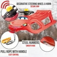 thumbnail image 3 of ArcticThrill Snow Sled for Kids - SnoWheel Sledge - Toboggan with Pull Rope and Decorative Steering Wheel; Outdoor Plastic Winter Sleigh for Toddlers & Kids, 3 of 9