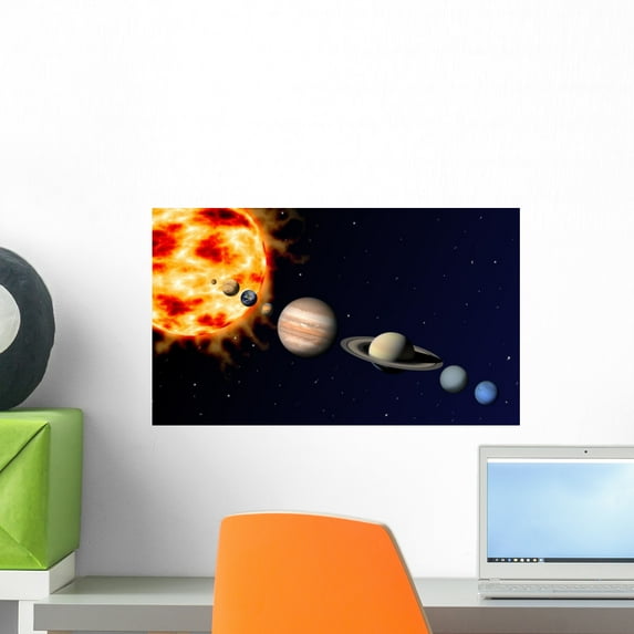 Sonnensystem Wall Mural by Wallmonkeys Peel and Stick Graphic (18 in W x 11 in H) WM262152