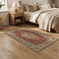 thumbnail image 2 of ODIKA 5'x7' Blue Red Elegance Persian Inspired Washable Area Rug Traditional Motifs with Modern Symmetry and Style Easy Care, Non-Shedding, Pet Friendly, for Small Living Room, Bedroom, 2 of 7