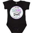 thumbnail image 3 of Inktastic Suicide Prevention I Wear Teal and Purple for My Dad Boys or Girls Baby Bodysuit, 3 of 5