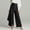 Black women wide leg pants a1, variant on Women Wide Leg Pants High Waisted Cotton Linen Flowy Boho Trousers Plus Size Casual Long Palazzo Pants for Office Beach Vacation Summer Loose, White L