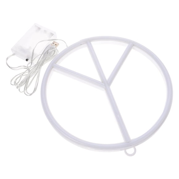 SUTENGDA 4 PCS Room Decor Peace Sign Light Ornament Night Neon Practical