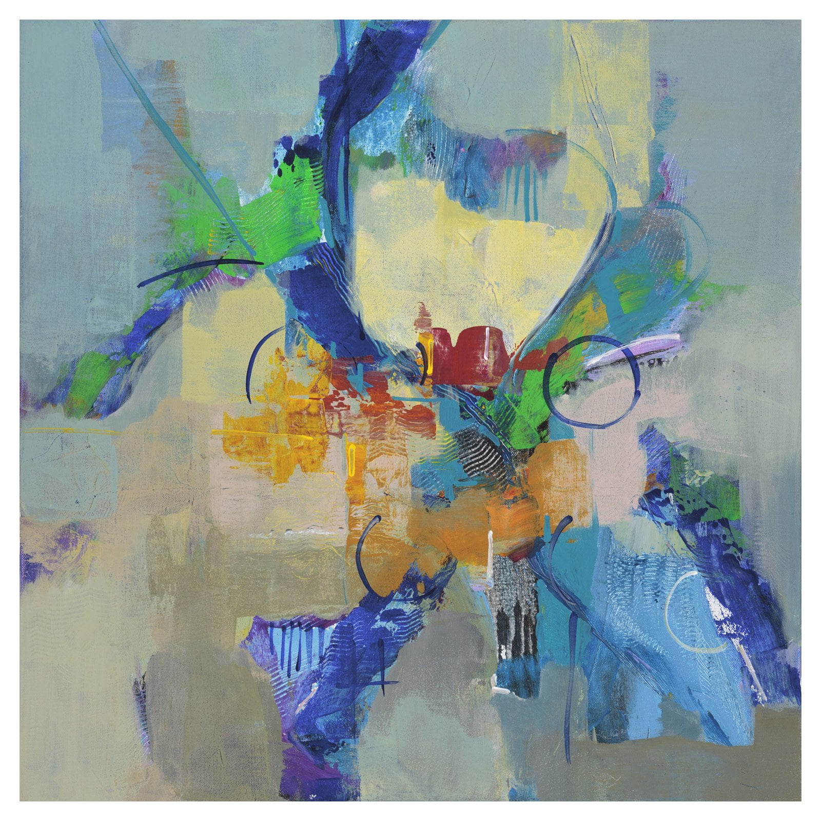 "Time Travel II" Painting Print on Wrapped Canvas