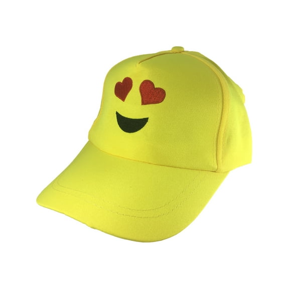 Adults Eye Hearts Emoticon Emoji Baseball Hat Costume Accessory