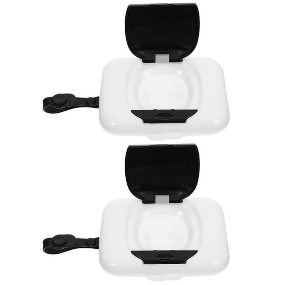 MIPCASE 2Pcs Small Travel Wipe Holder Portable Wipes Dispenser Silicone PP 11.8x4.3x1.2in