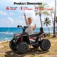 thumbnail image 4 of Wisairt 24V Ride on ATV Toys, 4WD Kids ATV 4-Wheeler for Big Kids with 2 Seater, Electric Quad 800W Motor Power, Black, 4 of 10
