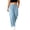 Sky Blue, variant on SBYOJLPB Women's Plus Size Pants Solid Color Elastic Waist Drawstring Pants with Pocket