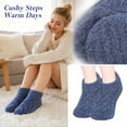 thumbnail image 5 of Winter Slipper Socks Fleece Lined, Thick Warm Non Slip Floor Socks, Indoor House Socks, Knit Low Cut Slipper Socks, Cozy Bed Socks For Women Men, Anti Skid Plush Ankle Socks, 5 of 5