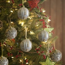 JLFNYA Mini Christmas Ornaments Clearance,Christmas Balls Ornament,Christmas Balls 6 Pcs Christmas Tree Decorative Ornaments for Christmas Tree Holiday Wreath Decoration