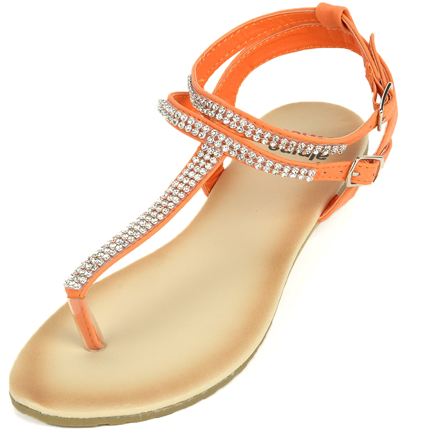 orange thong sandals