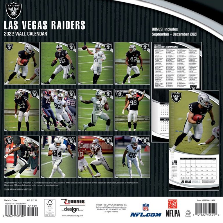 : Las Vegas Raiders 2022 Wall Calendar: 9781469385907