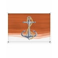 thumbnail image 2 of Sun Shade Sail 6.5x10Ft Watercolor Summer Ombre Caramel Orange Ocean Anchor Uv Block Sunshade Canopy Outdoor Shade Cover Rectangle Shade Cloth For Patio Garden Yard Deck Pergola, 2 of 6