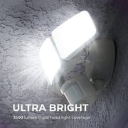 Home Zone Security ES00937G Ultra Bright Triple Head Motion Sensor Light