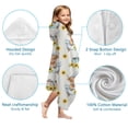 thumbnail image 7 of Gray Highland Cow Bathtub Sunflower Pattern Hooded Bath Towel，60"x35" for Ages 3 To 12 Kids, Quick Dry Lightweight Soft Microfiber Hood Beach Towel Cover Up for Kids, 7 of 7