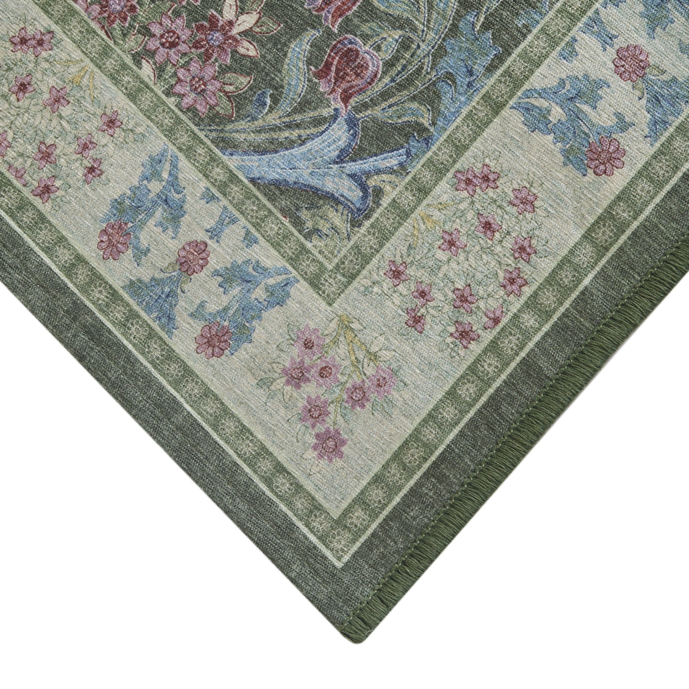 Better Homes & Gardens Hannah Flowing Floral Green 24 in x 36 in Accent Rug